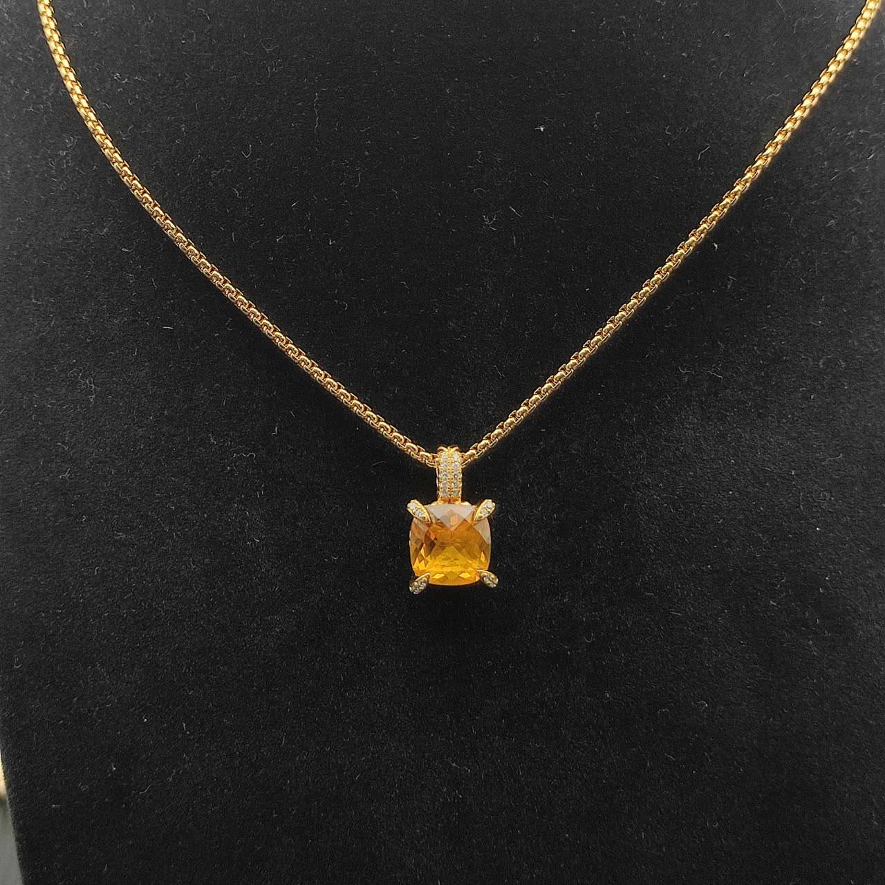 David Yurman Cable Collectibles™ Citrine and Diamond Albion Necklace